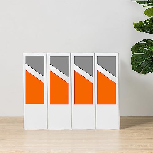 Backside view of white binder