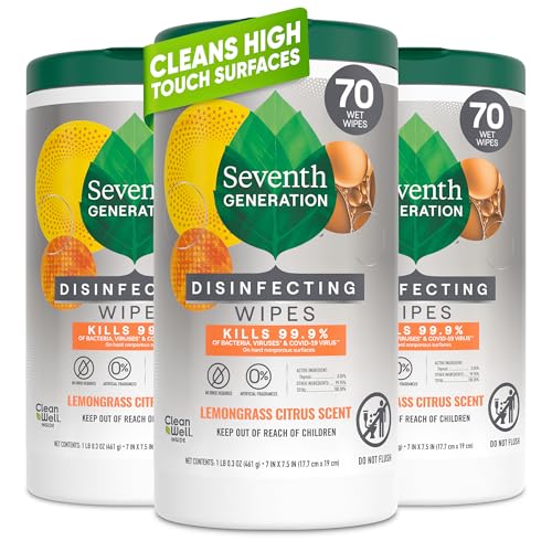 Seventh Generation Disinfecting Wipes 3 pack front view