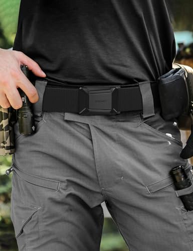 Black nylon web strap of the JUKMO tactical belt