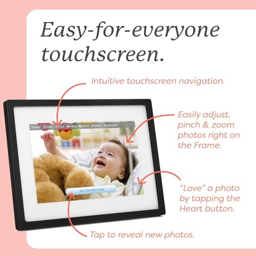 Top view of the Skylight 10-inch digital picture frame