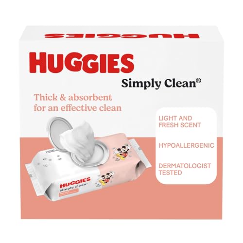 Stack of Huggies Simply Clean wipe containers