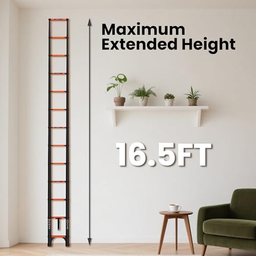 SINMEIRUN Telescoping Ladder double height-locking latch