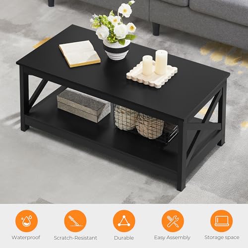 Coffee table ample storage space