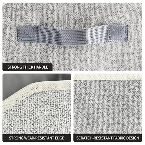 Detailed view of Homsorout fabric bin stitching