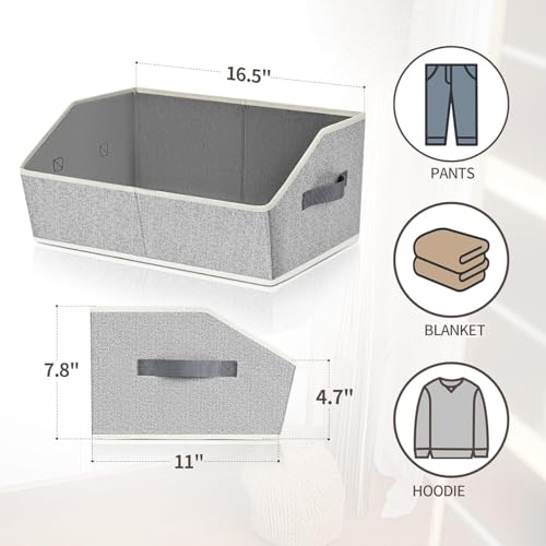 Homsorout 6 pack closet organizers in light gray