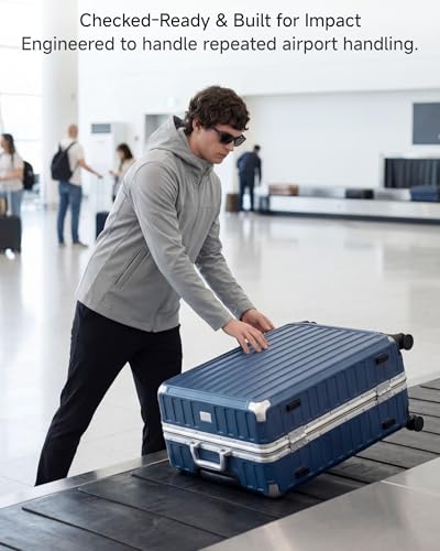Charcoal Metallic suitcase side profile