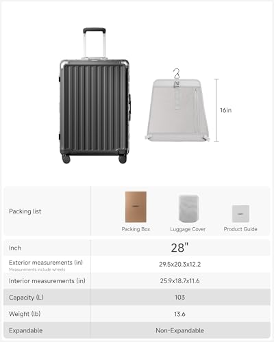 LUGGEX hard sided travel bag standing
