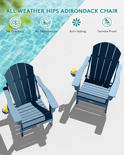 SERWALL Adirondack chair in outdoor fire pit setting