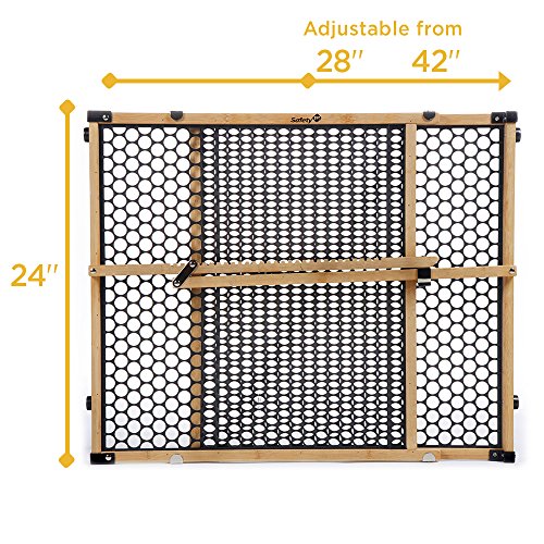 Side view of Safety 1st bamboo and black gate