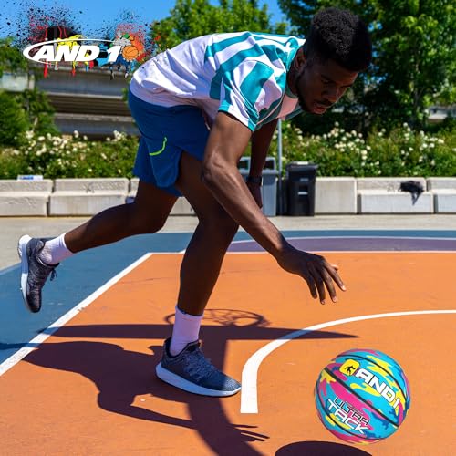 Basketball angled to show deep channel design