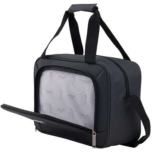 Boarding tote and carry-on side by side