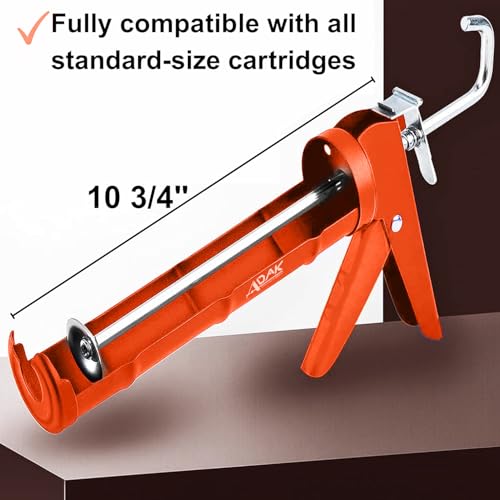 Orange and black finish of the ADAK caulking tool