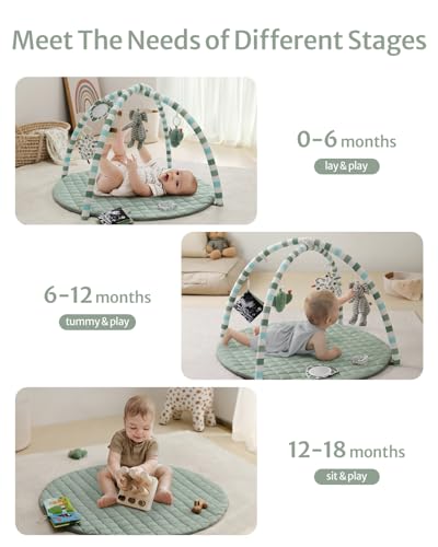 Sage Green activity mat folded for transport
