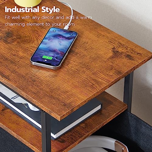 HOOBRO End Table storage with open shelves