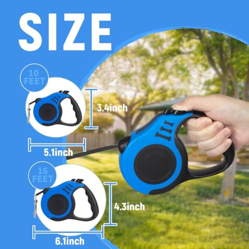 Side profile of 10ft retractable dog leash