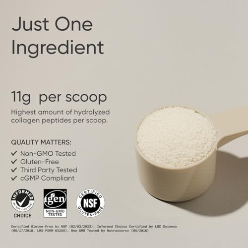 Sports Research Collagen Peptides nutrition facts label