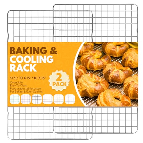 HOHOM 15x10 stainless steel cooling racks side by side