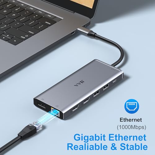 Docking station connected to a modern laptop