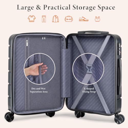 Dual spinner wheels on Sweetcrispy suitcase