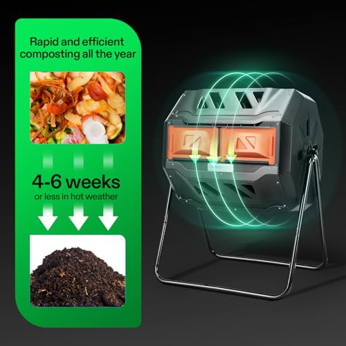 Sturdy metal stand of the VIVOSUN composter