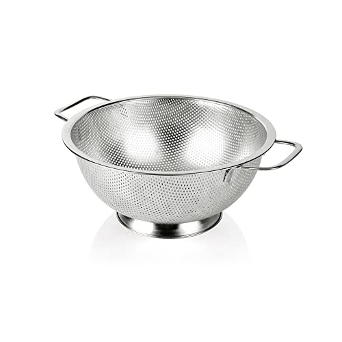 Gulex 3-Quart stainless steel colander side view