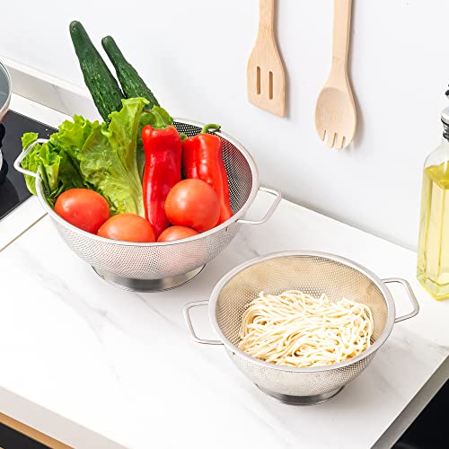 Gulex colander showing professional grade steel texture