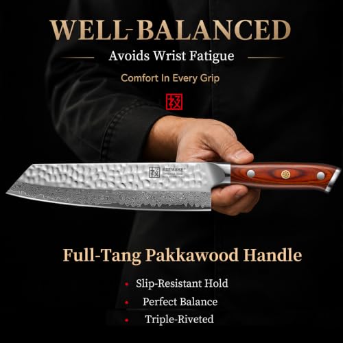 Ergonomic Pakkawood handle detail