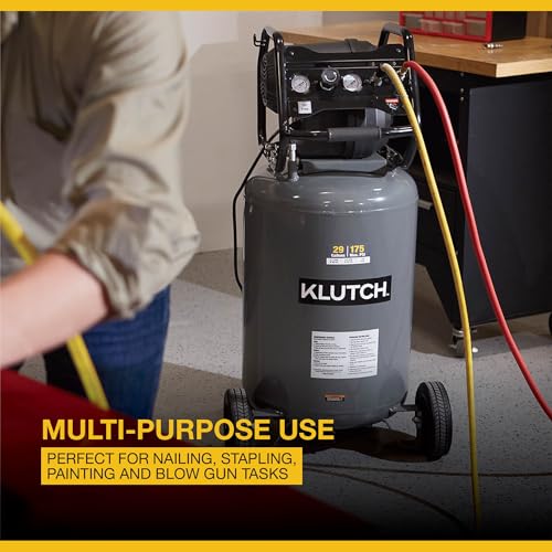 Close up of Klutch 29-Gallon compressor motor