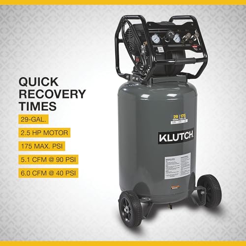 Klutch 29-Gallon compressor control panel and gauge