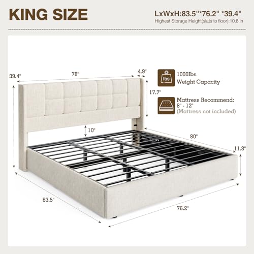 Hydraulic lift mechanism on UHTN storage bed
