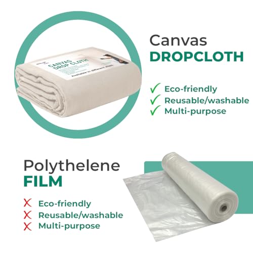 Avalon Home canvas tarp on wood floor