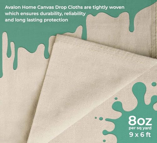 Stack of two 9x6 canvas drop cloths