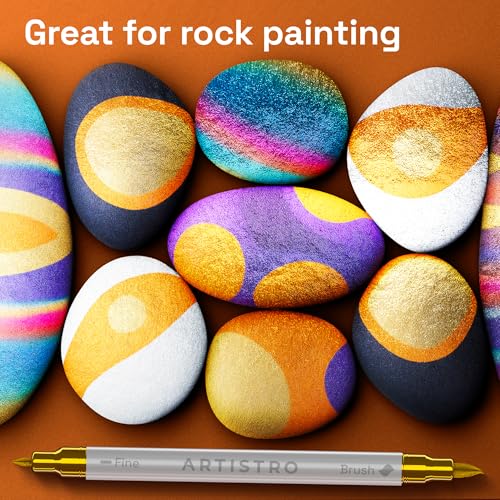 Artistic project created with metallic markers