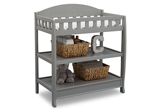 Close up of safety rails on Delta Children changing table