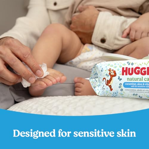 Huggies baby wipes ingredients and features label