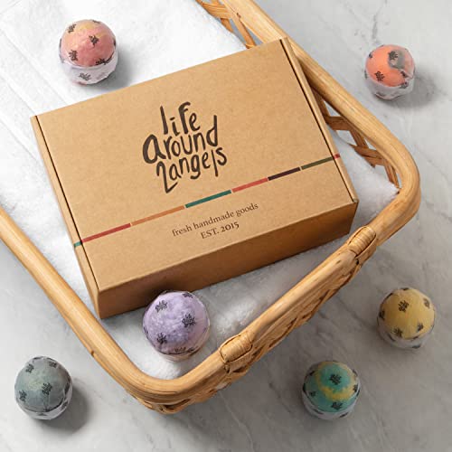 Top view of Lifearound2angels bath bomb collection