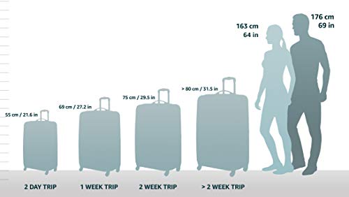 Rockland Melbourne Hardside Expandable Spinner Wheel Luggage Checked Large 28 Inch Navy side profile