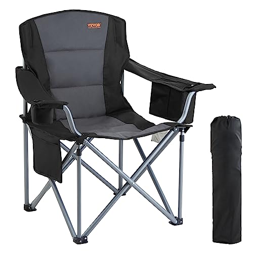 VEVOR Oversized Camping Folding Chair black profile view