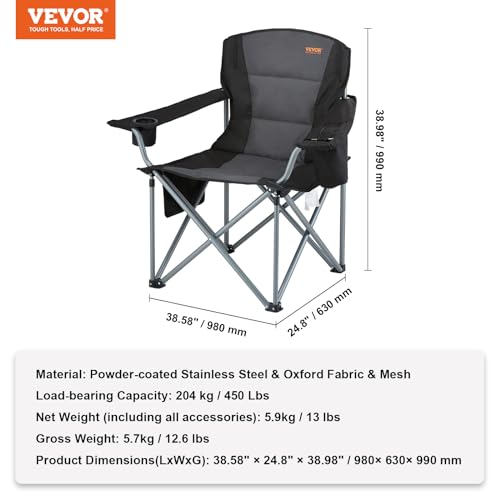 Reinforced steel X-bracket structure of VEVOR chair