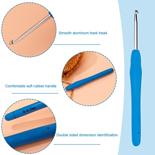 SHWAKK Crochet Hook comfortable rubber handle