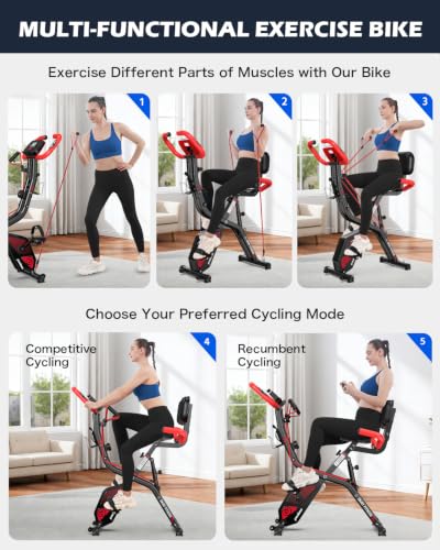 pooboo X-Bike with arm resistance bands