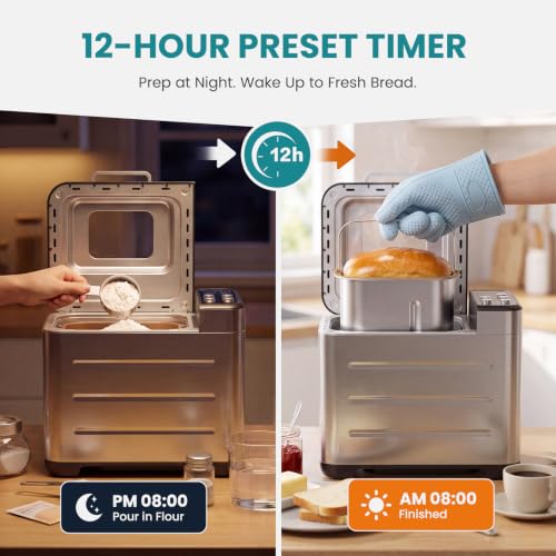 Fresh loaf baked in OLIXIS bread machine