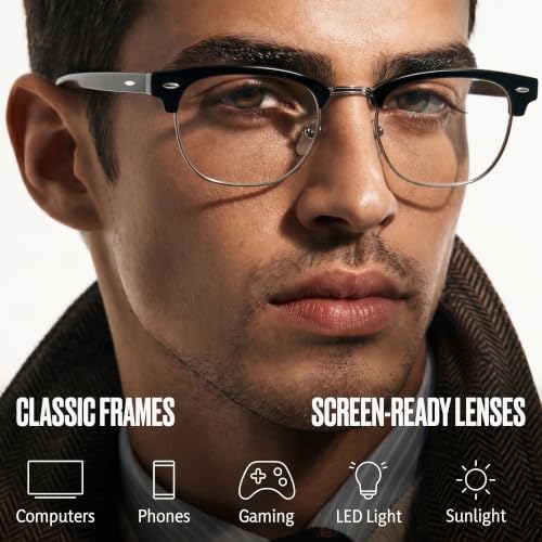 Matte Black blue light glasses frame