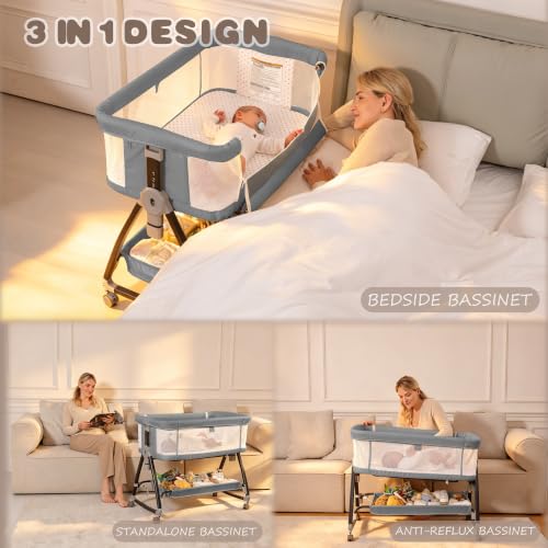 feelogos Baby Bassinets Bedside Sleeper with mattress