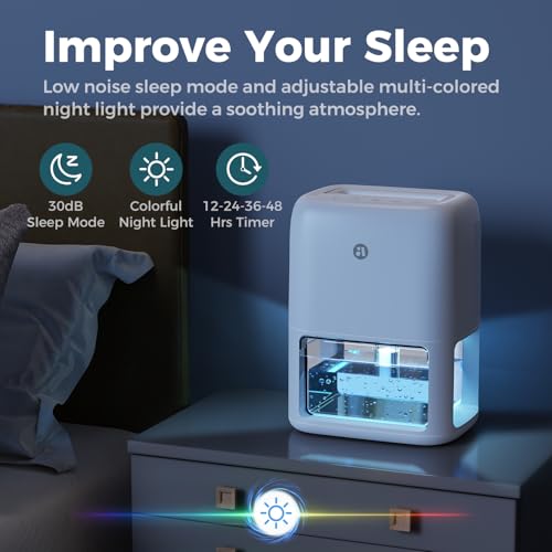BREEZOME quiet dehumidifier with lights