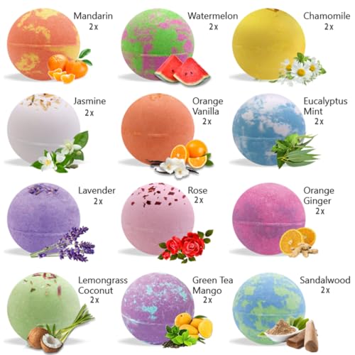 Individual bath bomb showing texture and size