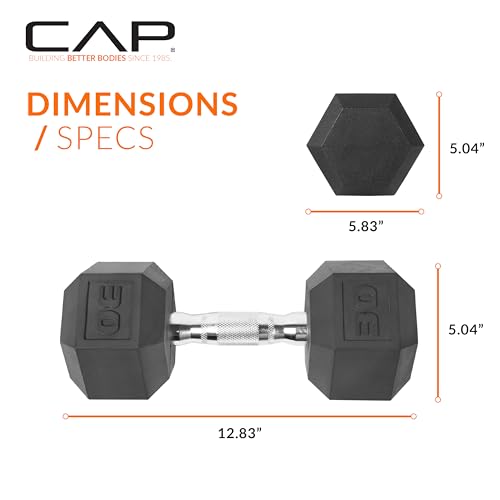 CAP Barbell 30 LB Hex Dumbbell side profile