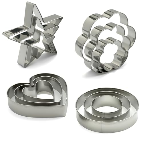 VTUGP metal cookie cutters set of 12
