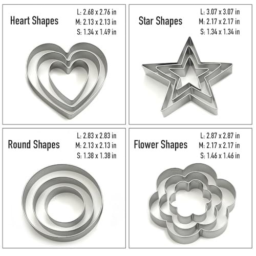 Assorted baking cutters for dough and fruit