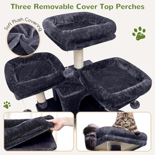 Close up of top perches on Globlazer cat tower